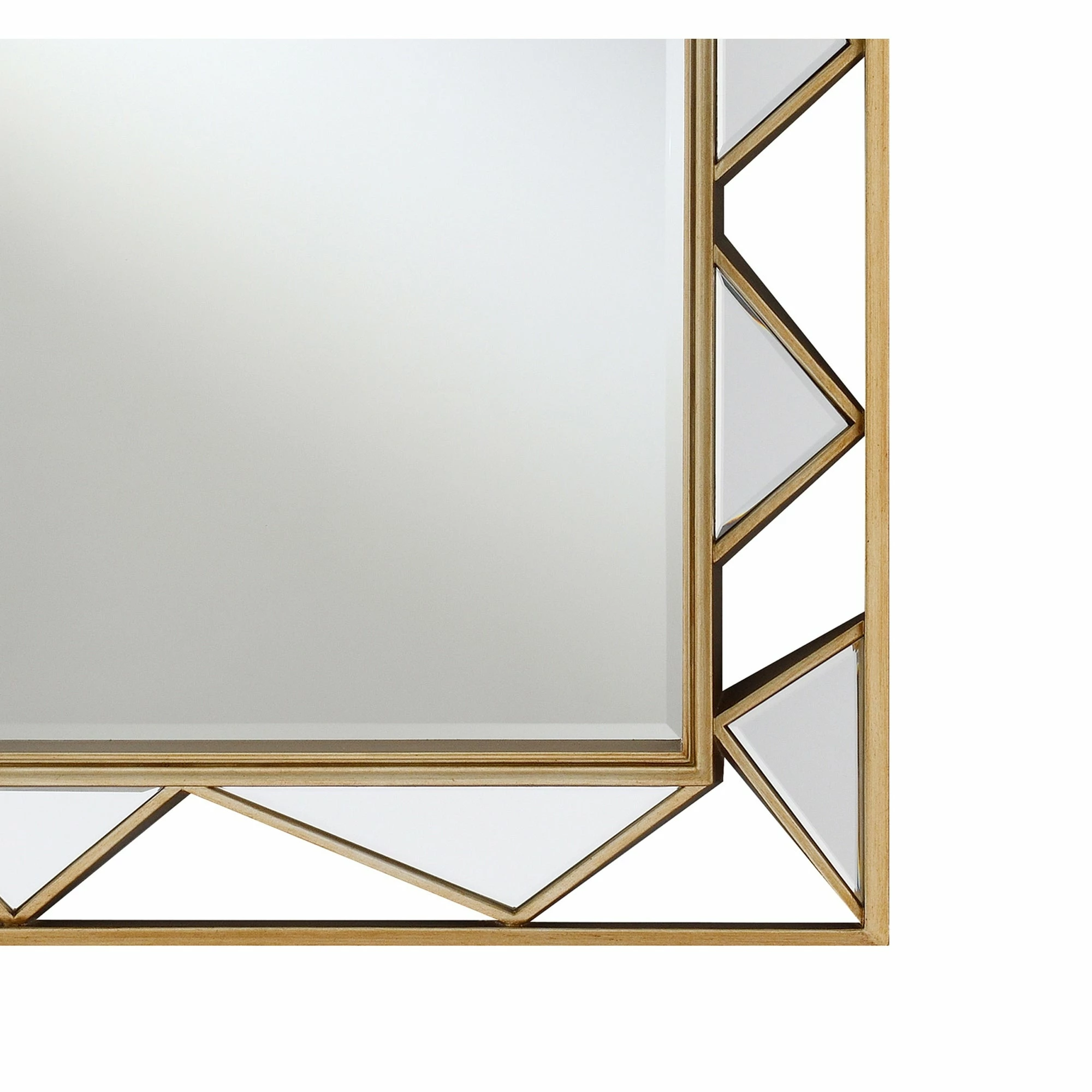 Budget ๐ Coaster Gold Rectangular Geometric Wall Mirror โญ - Image 3