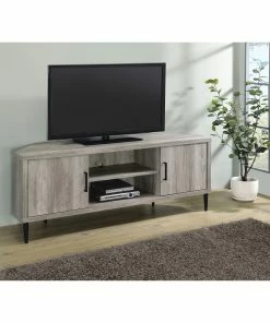 Cheap ๐ฅฐ Coaster Grey Driftwood 2-door Storage TV Console ๐