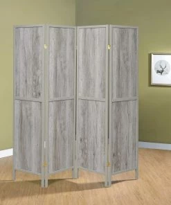Buy ๐ฏ Coaster Grey Driftwood 4-panel Folding Screen - 69.50" X 0.75" X 70.25" ๐ฏ