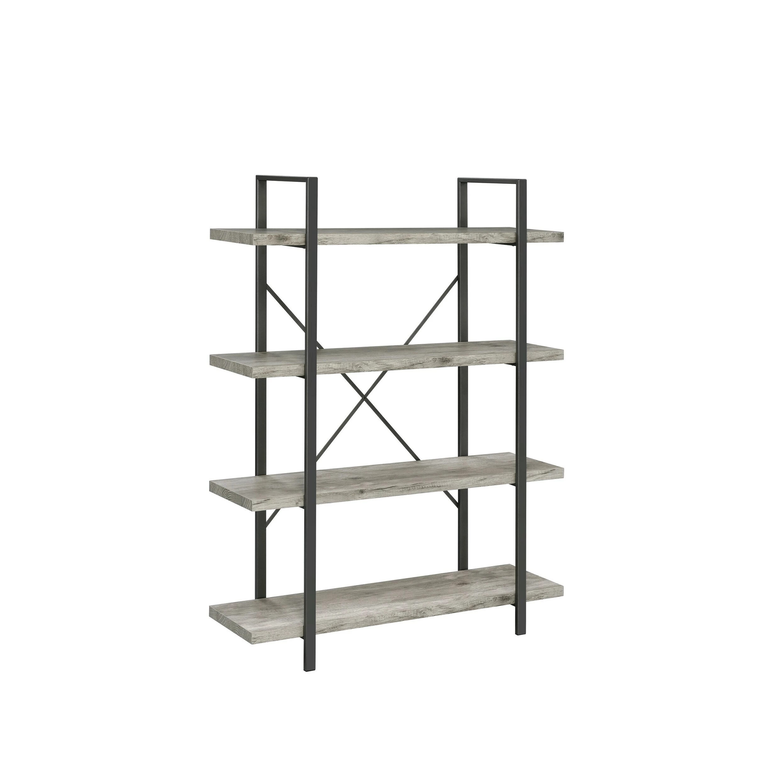 Flash Sale ๐ Coaster Grey Driftwood 4-tier Open Back Bookcase โญ - Image 2