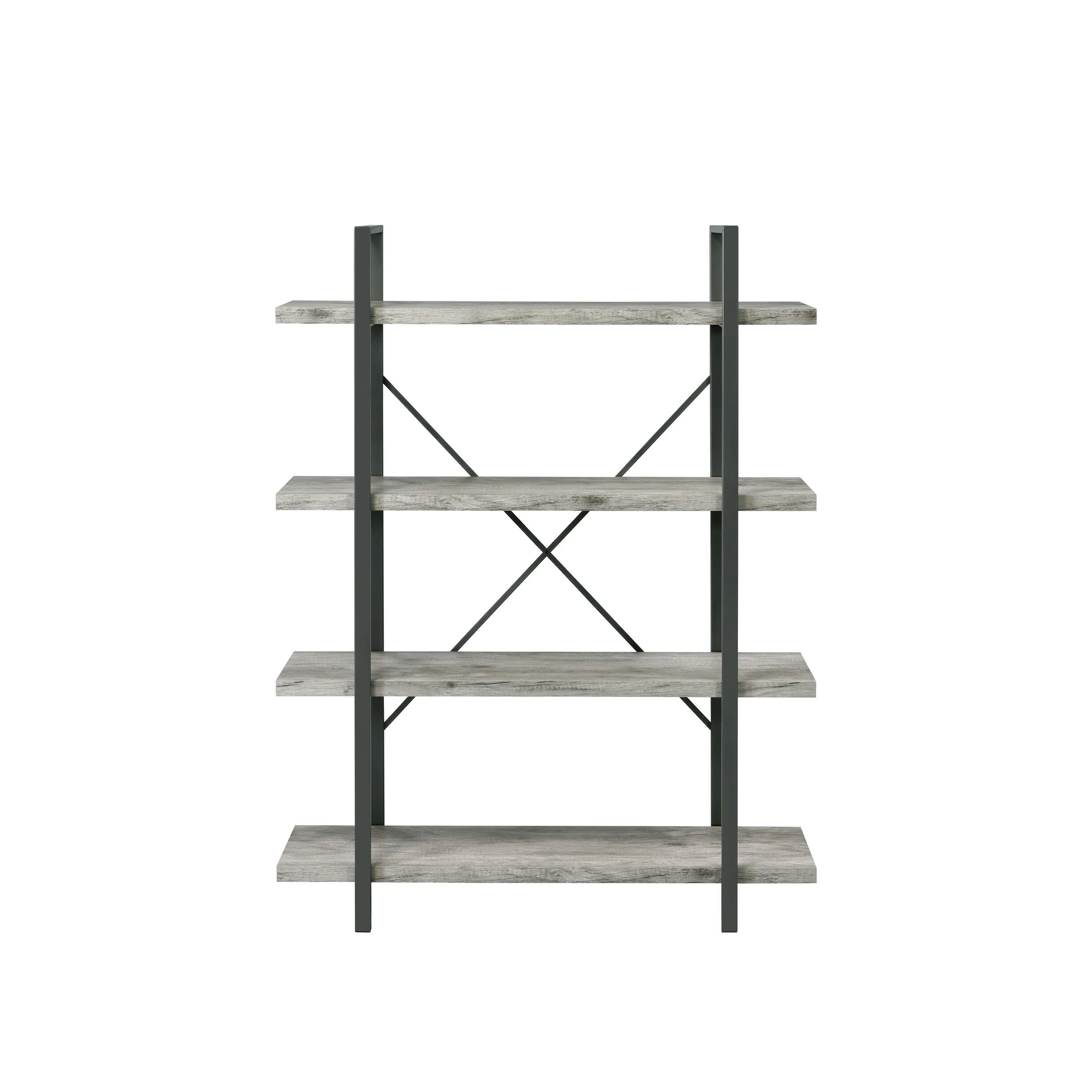 Flash Sale ๐ Coaster Grey Driftwood 4-tier Open Back Bookcase โญ - Image 3