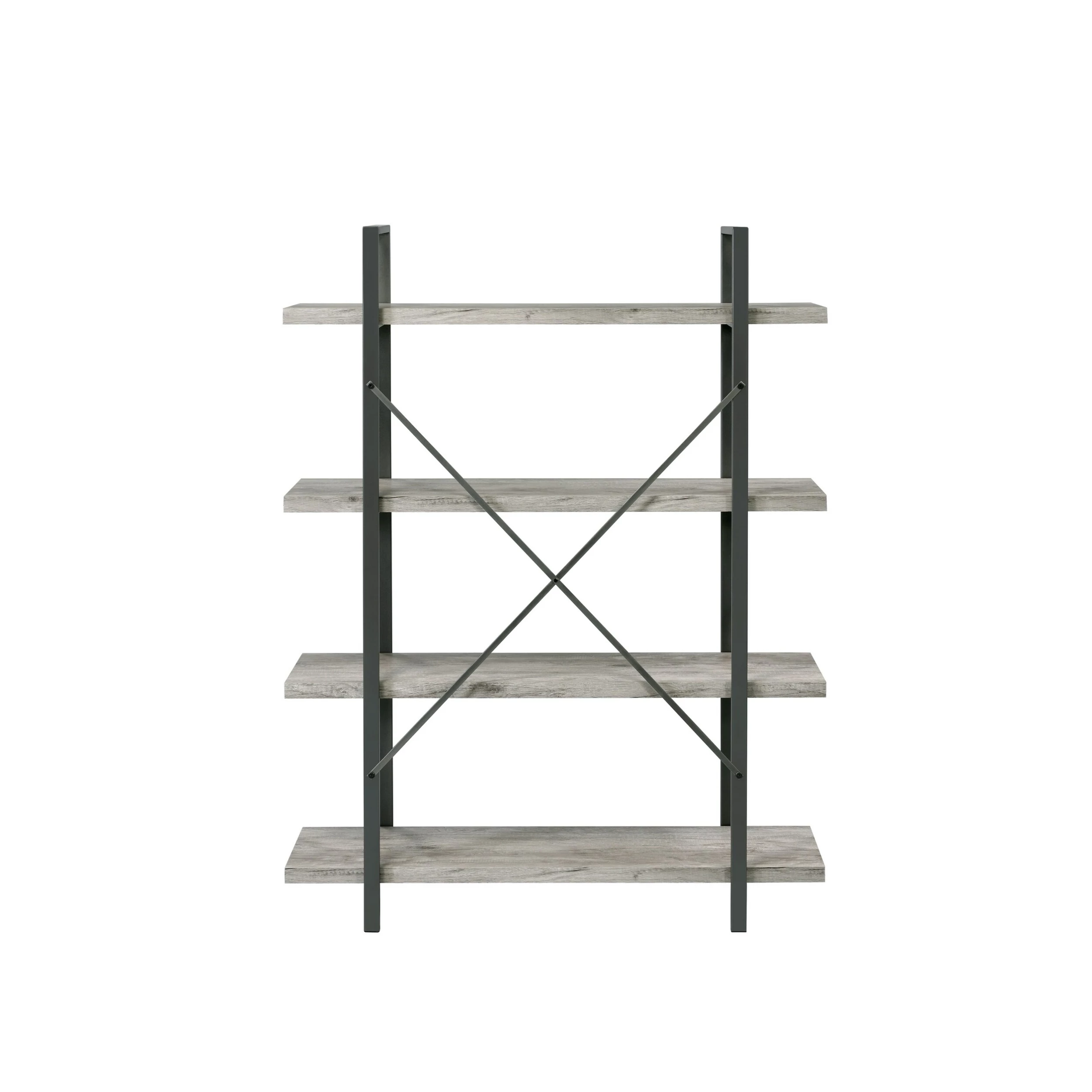 Flash Sale ๐ Coaster Grey Driftwood 4-tier Open Back Bookcase โญ - Image 5