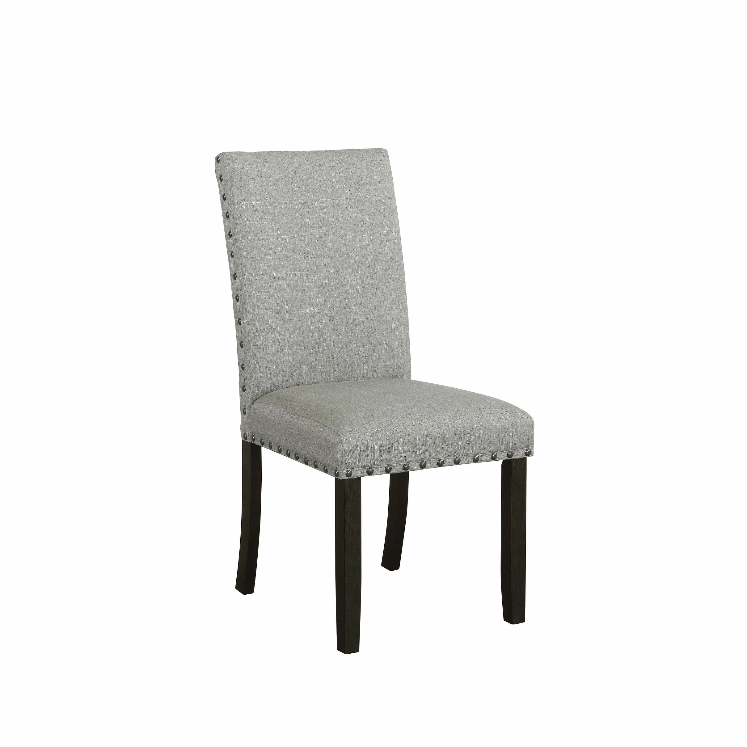 New 🎁 Coaster Grey And Antique Noir Solid Back Upholstered Side Chairs (Set Of 2) 😉 - Image 2