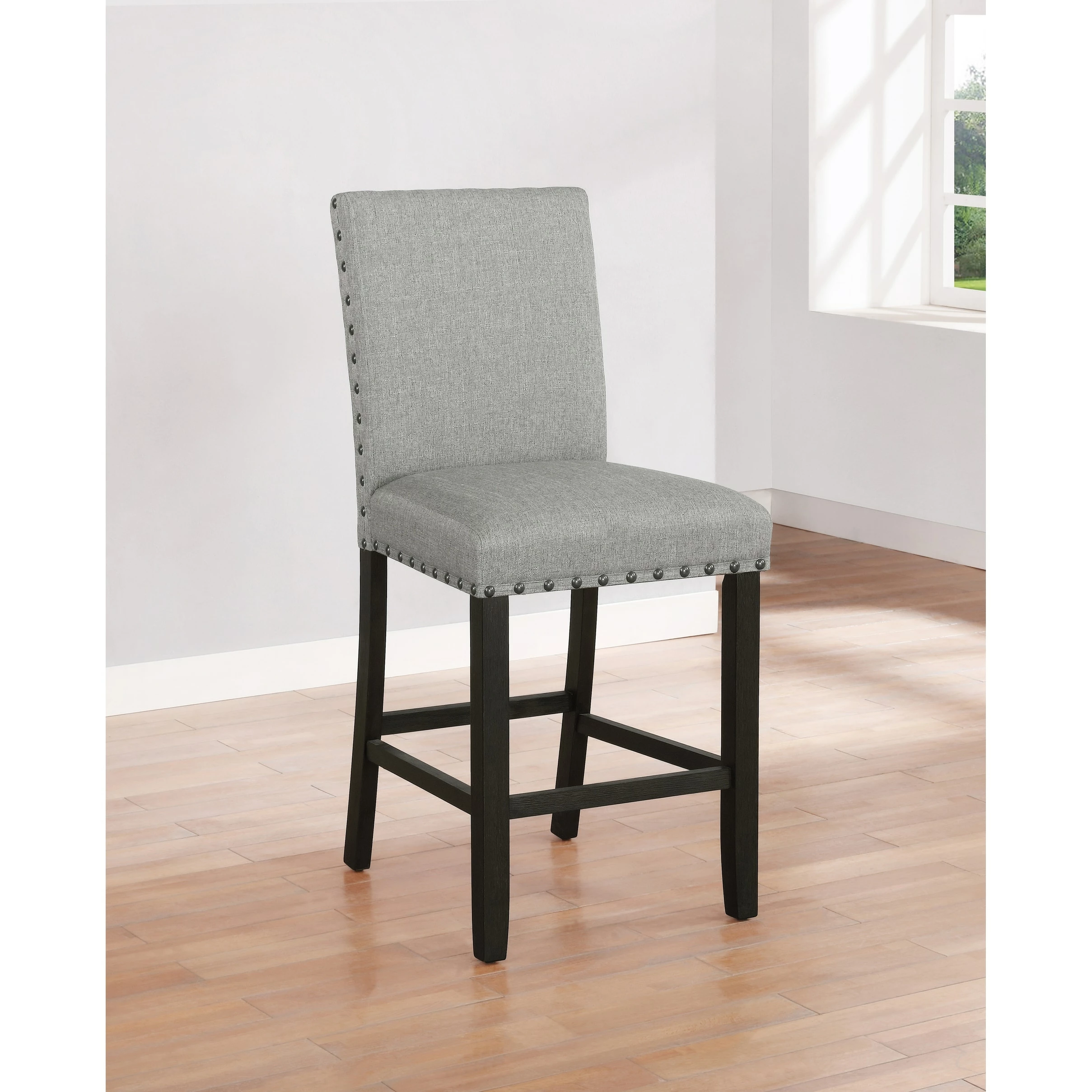 Promo ๐ Coaster Grey And Antique Noir Upholstered Counter Height Stools (Set Of 2) ๐ 1 Promo ๐ Coaster Grey And Antique Noir Upholstered Counter Height Stools (Set Of 2) ๐