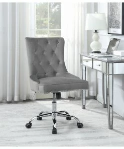 Top 10 😀 Coaster Grey And Chrome Swivel Office Chair - 22" X 28" X 34.50" 🤩