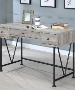 Best reviews of 🔥 Coaster Guthrie Industrial Grey Driftwood Writing Desk 😀