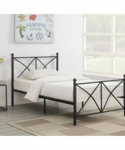 Budget 😍 Coaster Hart Metal Platform Bed Matte Black 🌟