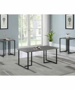 Deals 😉 Coaster Hartsook Weathered Grey And Black 3-piece Occasional Set 🔥