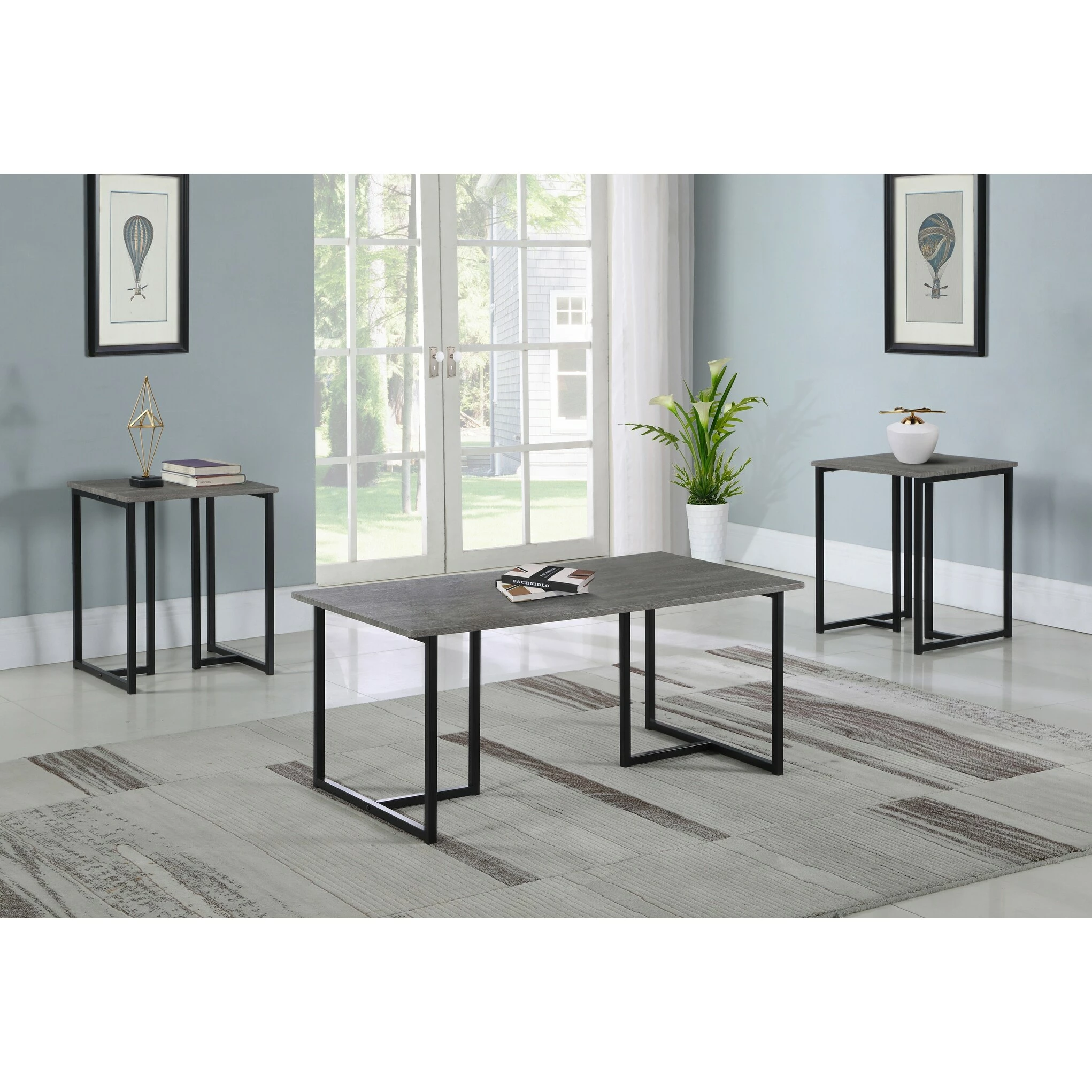 Deals ๐ Coaster Hartsook Weathered Grey And Black 3-piece Occasional Set ๐ฅ
