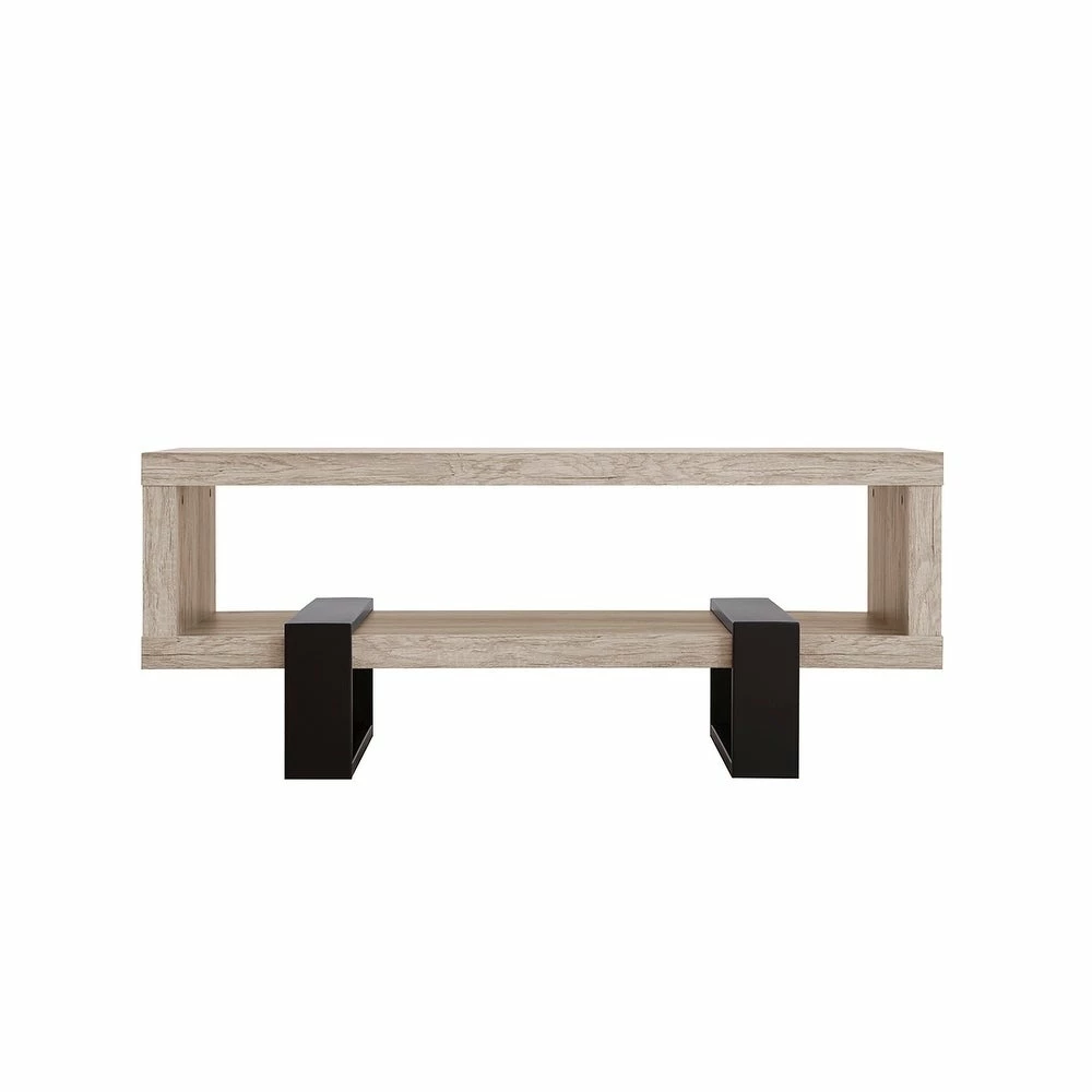 Best Sale โญ Coaster Industrial Grey Driftwood Open Coffee Table - 47.25" X 23.50" X 19.25" - 47.25" X 23.50" X 19.25" ๐ - Image 3