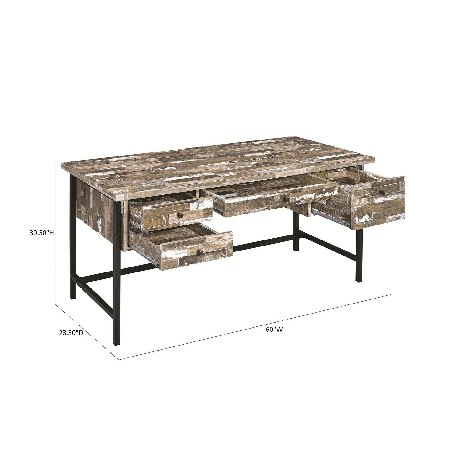 Best Sale ๐ Coaster Industrial Salvaged Cabin Writing Desk ๐ - Image 9