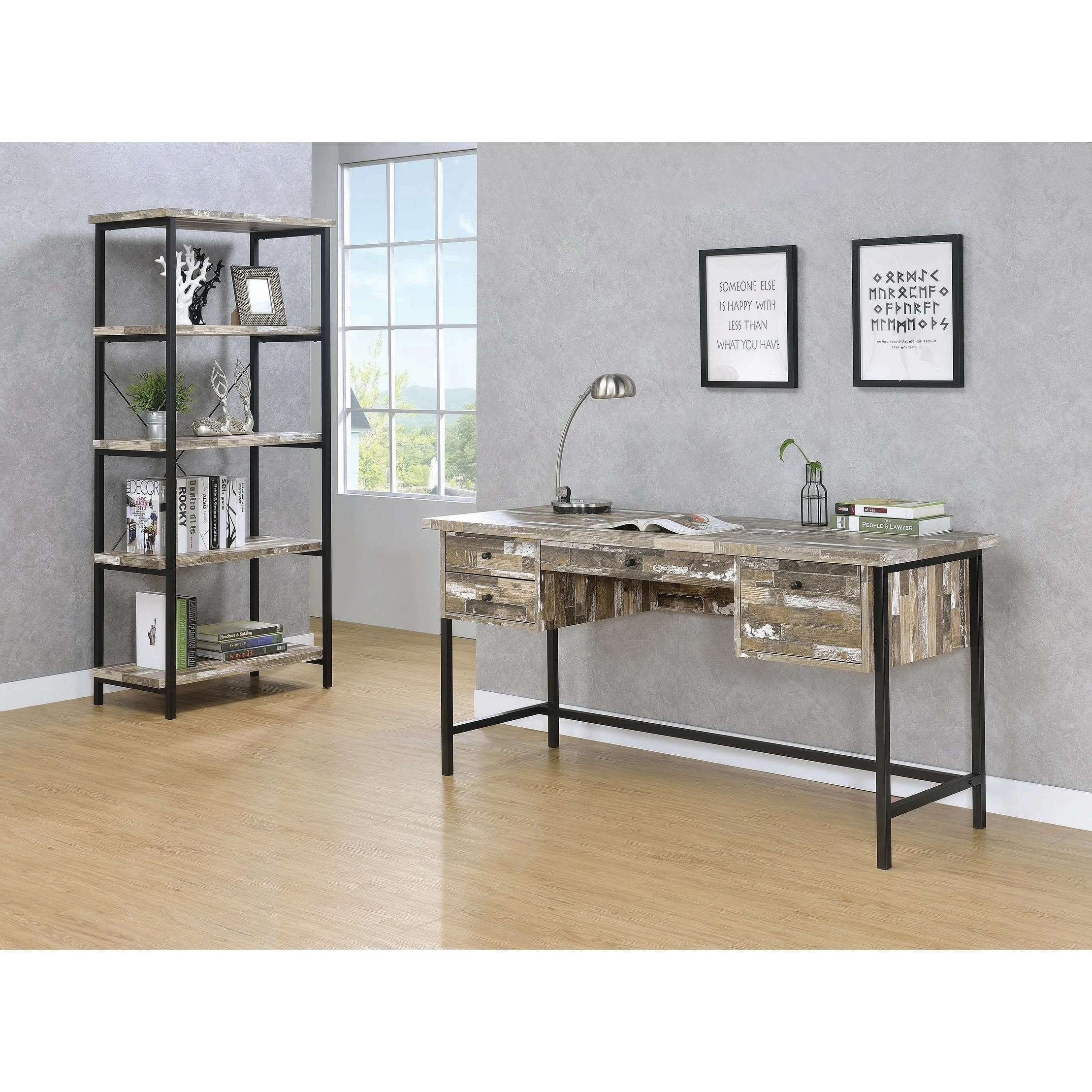 Best Sale ๐ Coaster Industrial Salvaged Cabin Writing Desk ๐ - Image 2