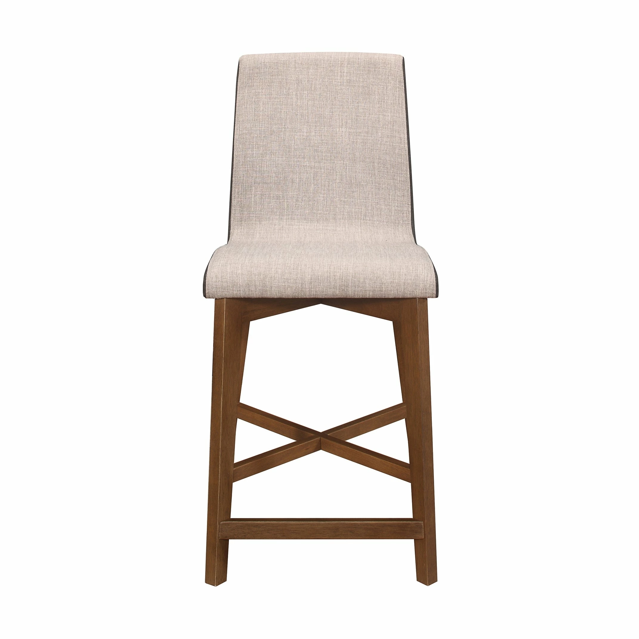 Best Pirce ๐งจ Coaster Grey And Natural Walnut Upholstered Counter Height Stools (Set Of 2) โญ 3 Best Pirce ๐งจ Coaster Grey And Natural Walnut Upholstered Counter Height Stools (Set Of 2) โญ - Image 3