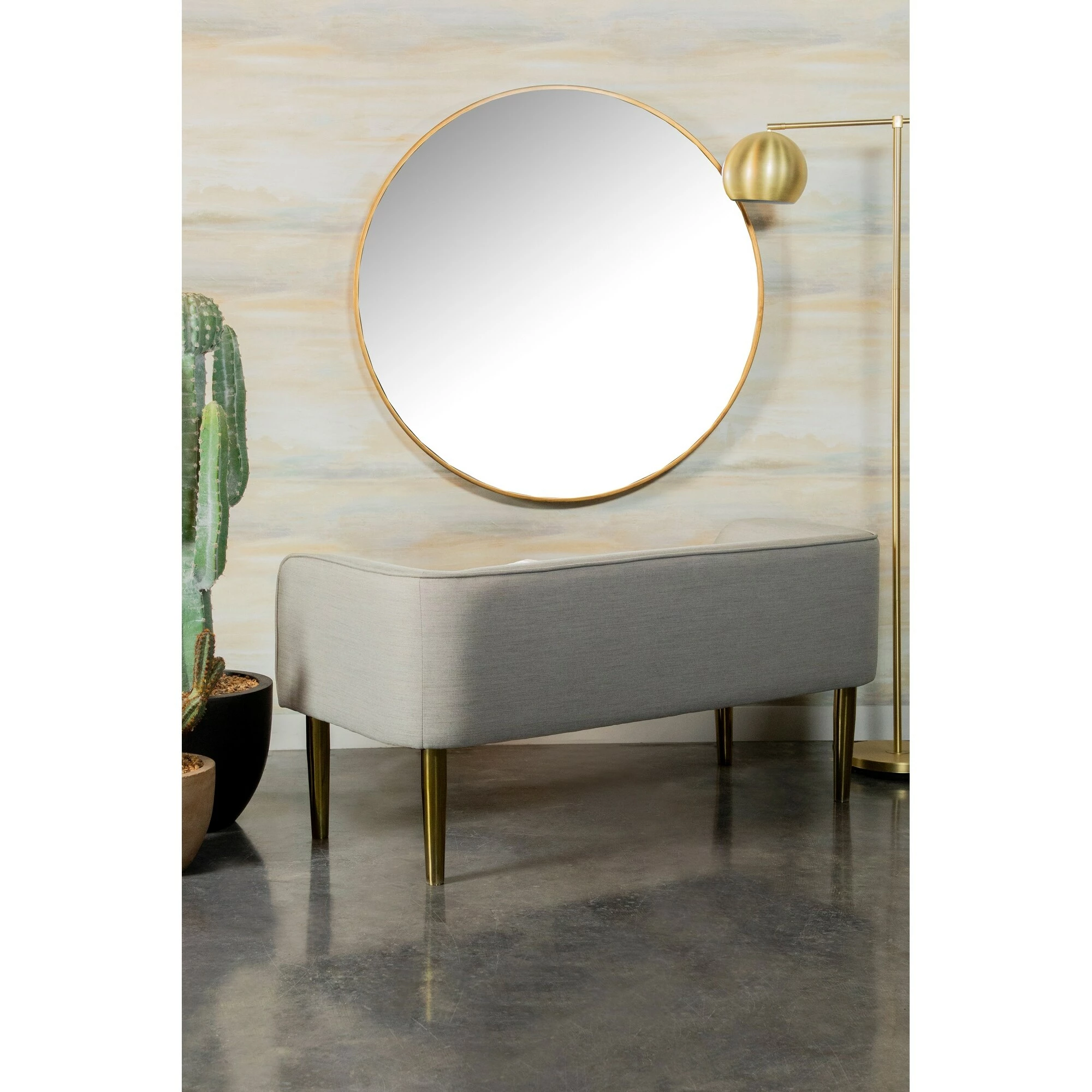 Budget ๐ฅ Coaster Low Back Upholstered Bench With Metal Legs Light Grey ๐งจ - Image 2