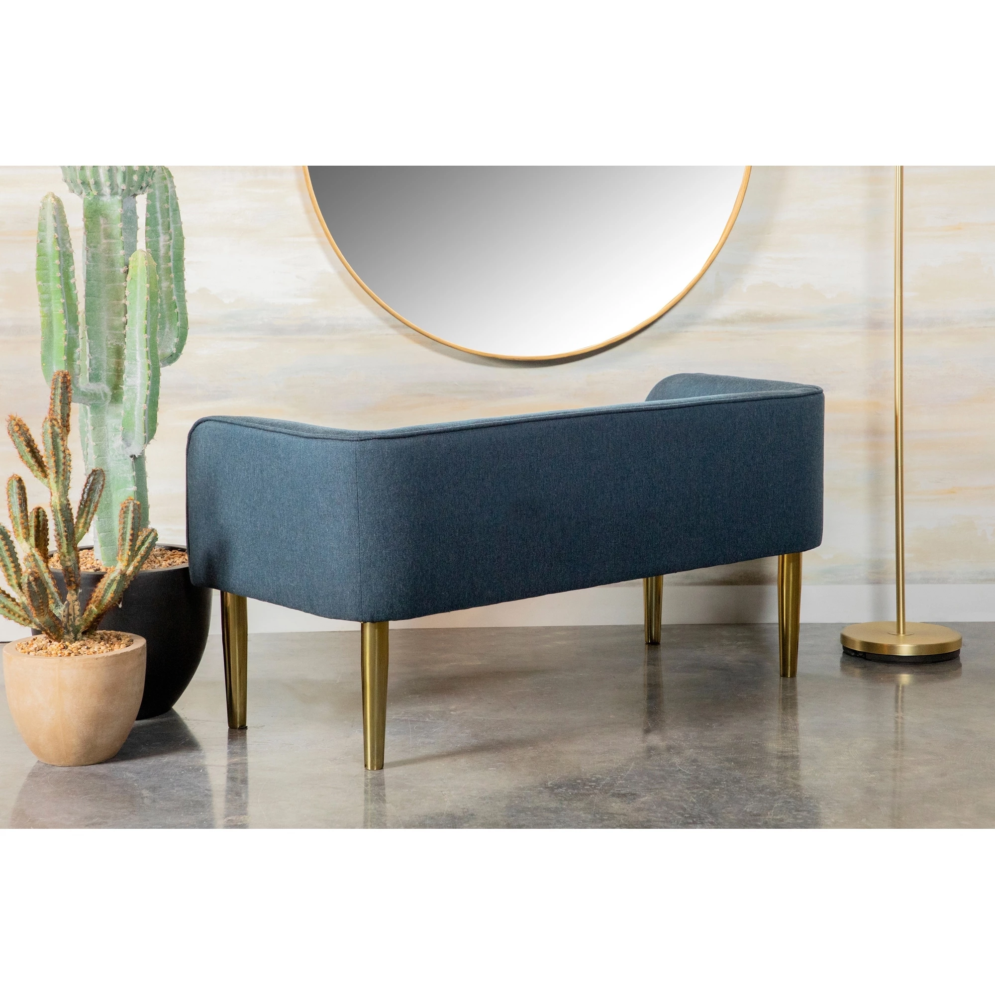 Budget ๐ฅ Coaster Low Back Upholstered Bench With Metal Legs Light Grey ๐งจ - Image 9