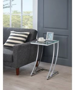 Discount 🔥 Coaster Modern Chrome Accent Table - 13" X 15" X 24" 👏