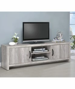 Wholesale 👍 Coaster Modern Grey Driftwood 2-door TV Console - 70.75" X 15.50" X 21.50" 🌟