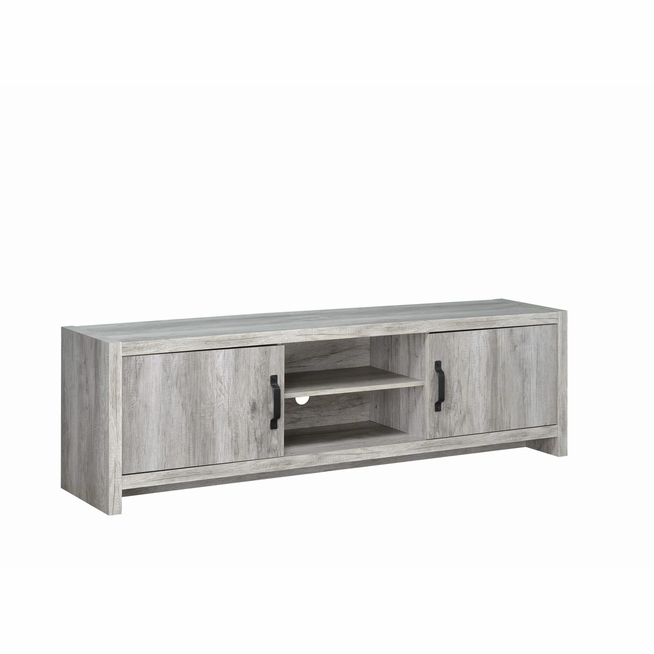 Wholesale 👍 Coaster Modern Grey Driftwood 2-door TV Console - 70.75" X 15.50" X 21.50" 🌟 - Image 2