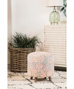 Cheap ๐ Coaster Multi-color Ikat Pattern Round Accent Stool ๐