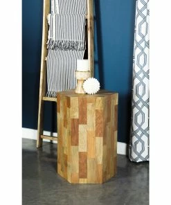 Best Pirce ✨ Coaster Natural Hexagon Sunburst Top Accent Table ⭐