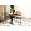 Discount ✨ Coaster Natural And Black 3-piece Square Nesting Table 🧨