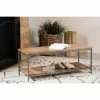 Best Sale ❤️ Coaster Natural And Gunmetal Accent Bench With Slat Shelf ⌛