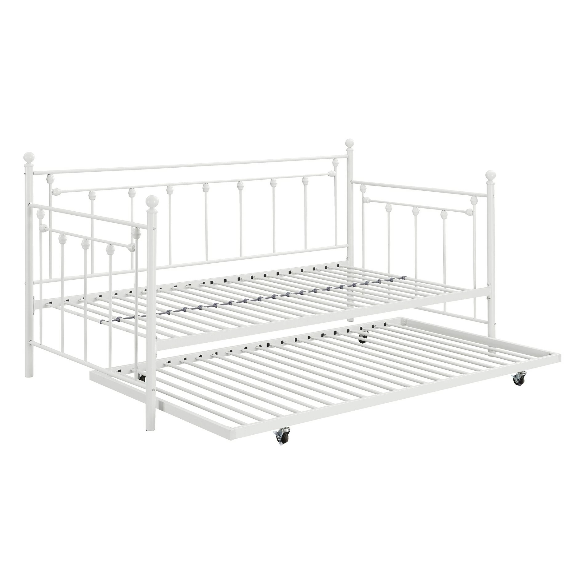 Budget ๐ Coaster Nocus Spindle Metal Twin Daybed With Trundle Gunmetal ๐ฅ - Image 3