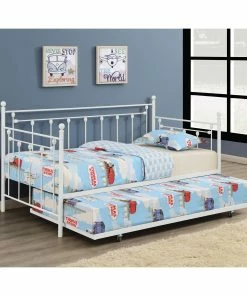 Budget 🎁 Coaster Nocus Spindle Metal Twin Daybed With Trundle Gunmetal 🔥
