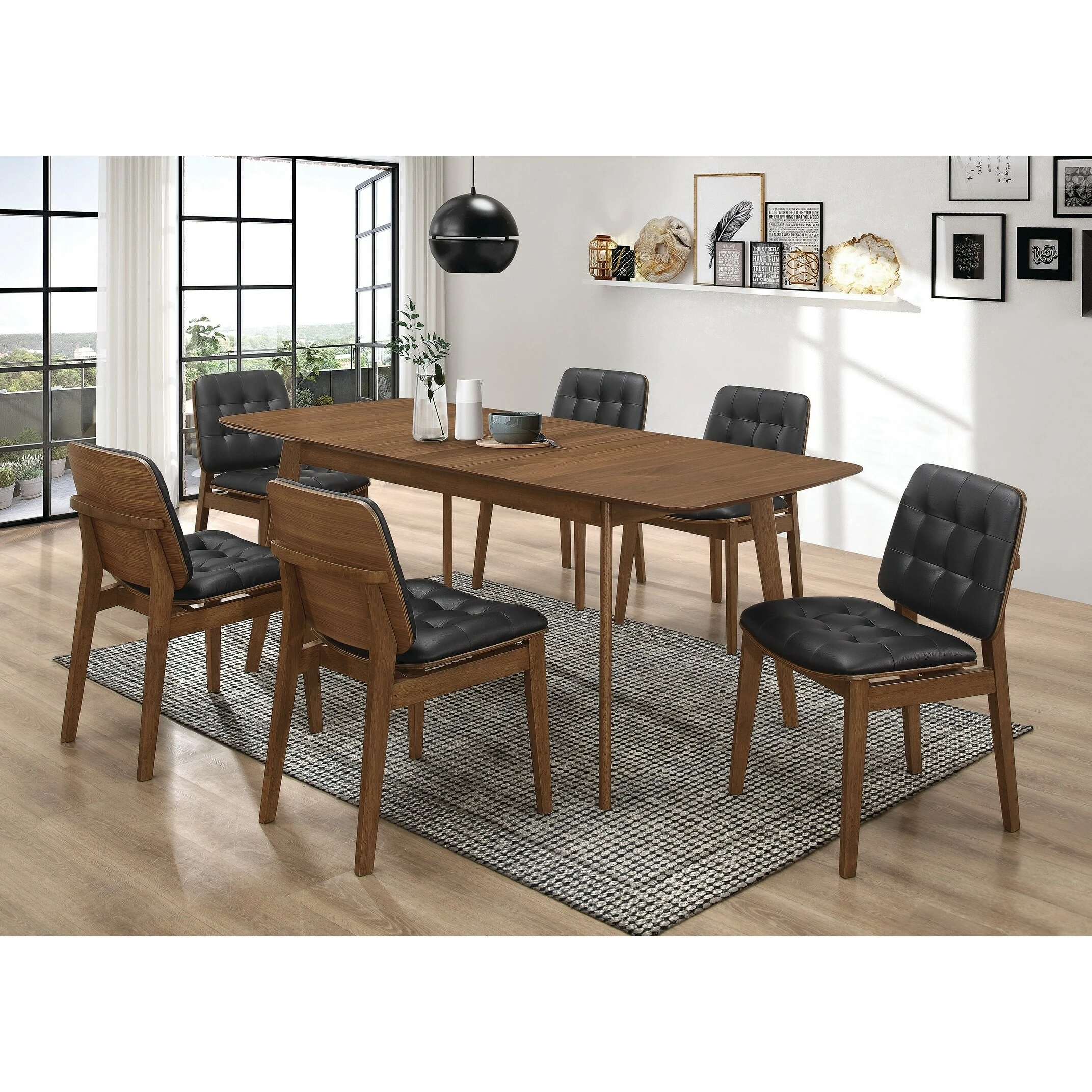 Buy 🎉 Coaster Redbridge Black And Natural Walnut Tufted Back Dining Chairs (Set Of 2) 🔔 - Image 2