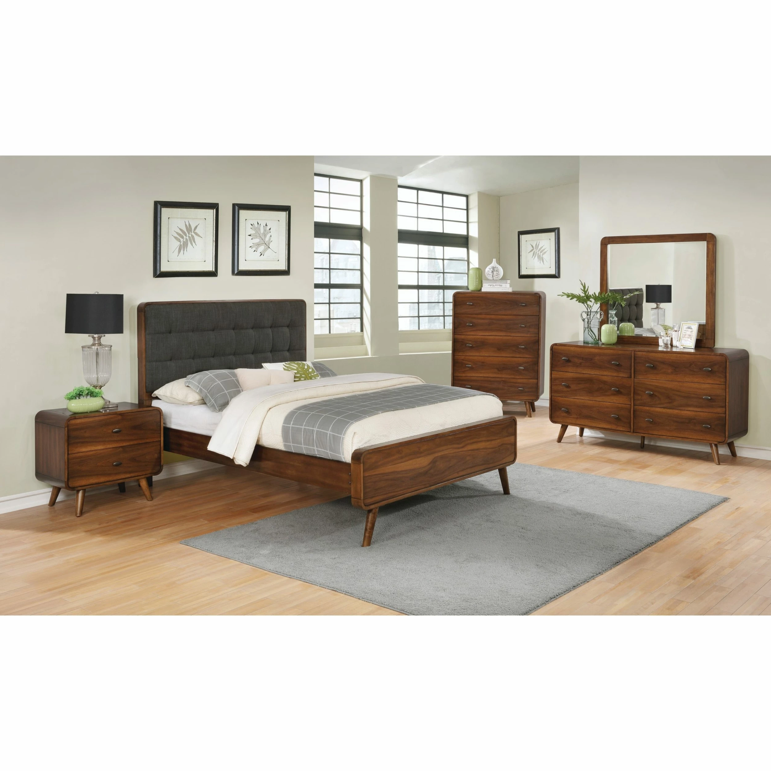 Coupon ๐ Coaster Robyn Mid-century Modern Dark Walnut Bed ๐
