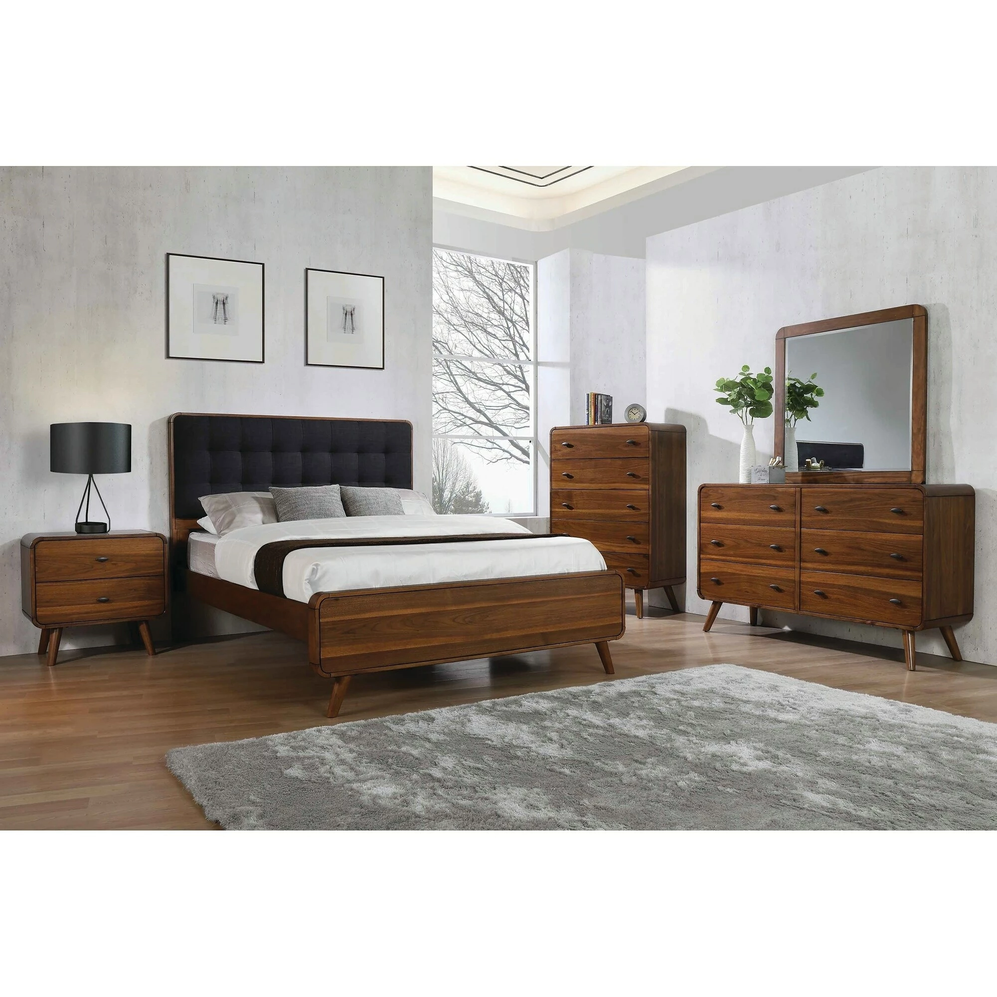 Coupon ๐ Coaster Robyn Mid-century Modern Dark Walnut Bed ๐ - Image 5