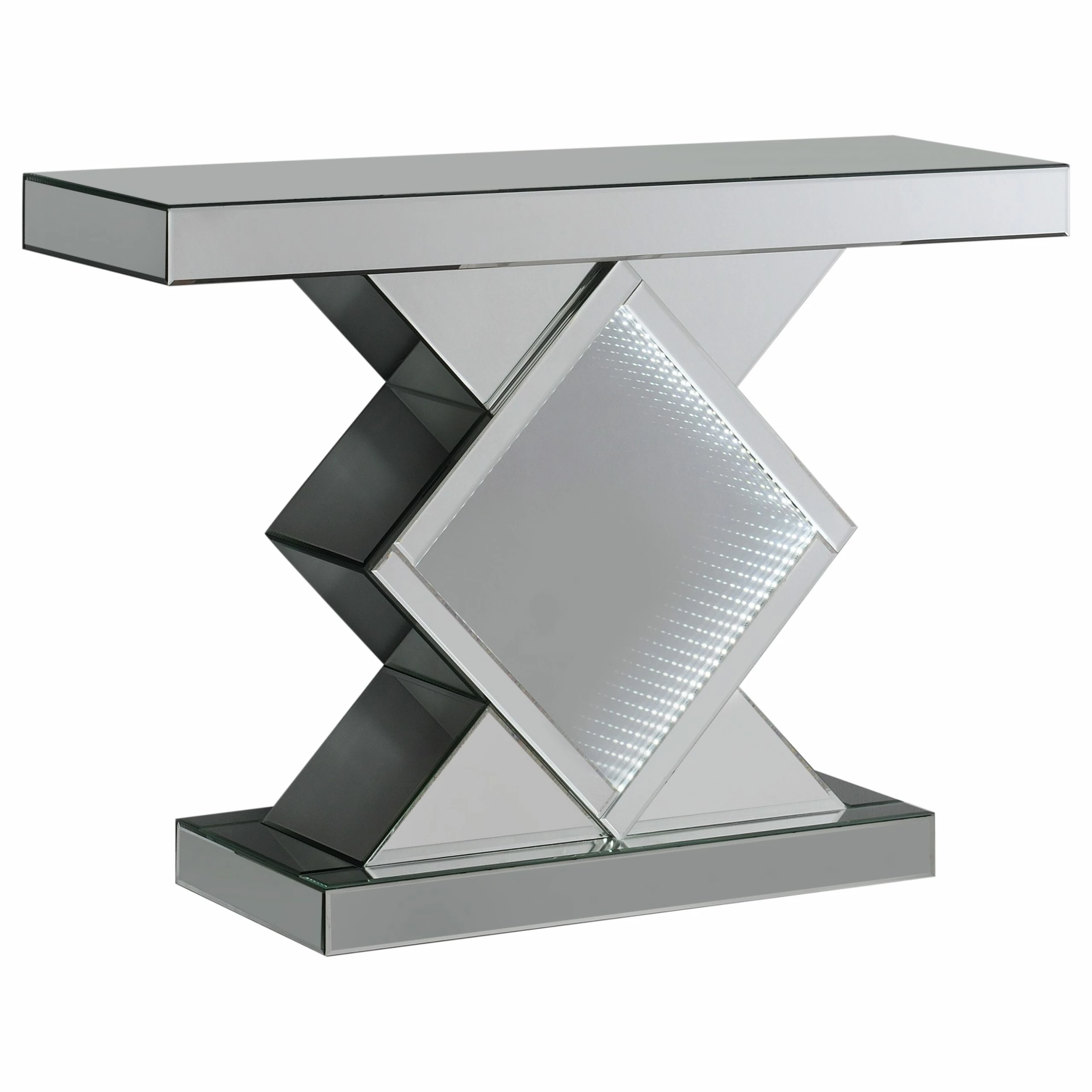 Coupon ❤️ Coaster Silver Console Table With LED Lighting 👏 - Image 2