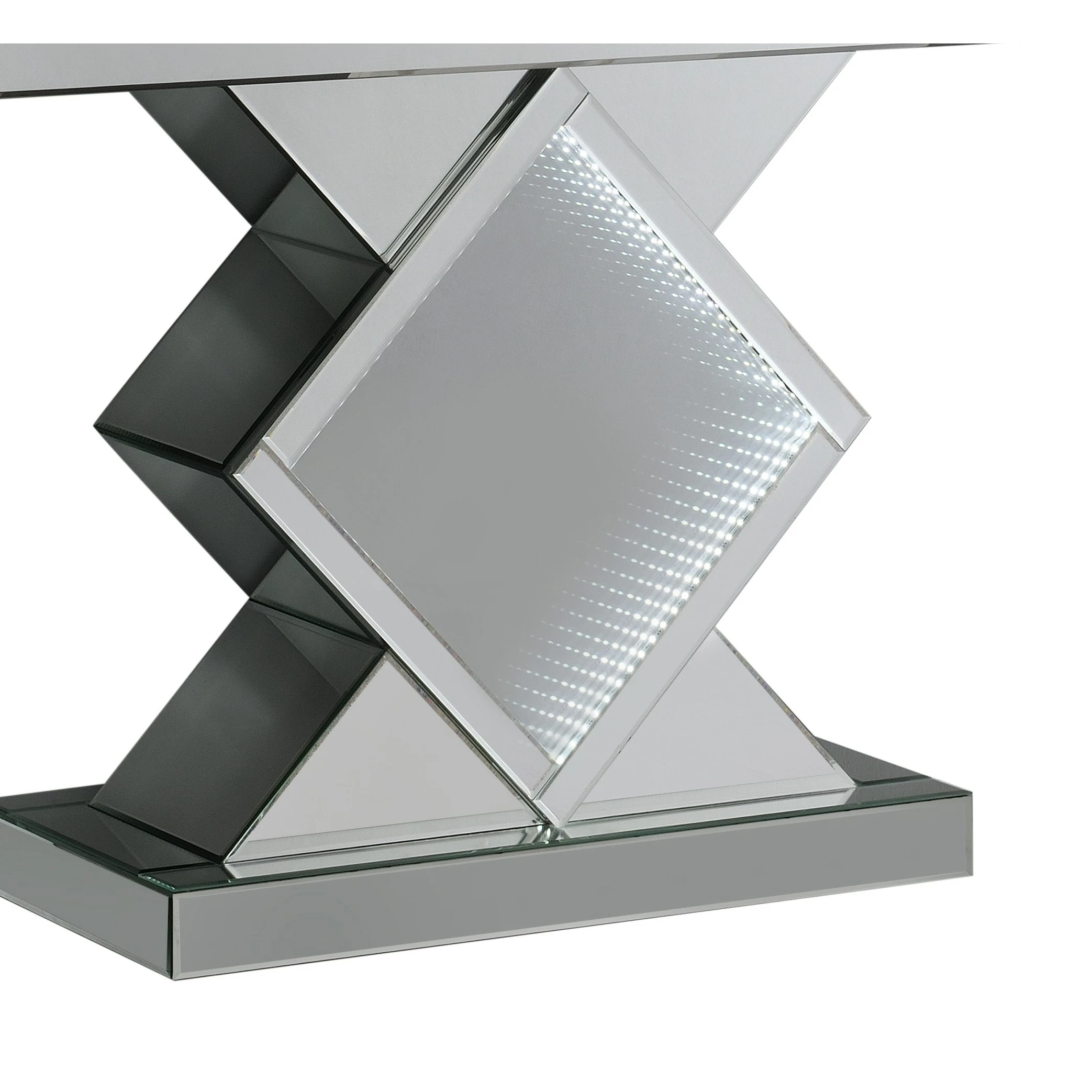 Coupon ❤️ Coaster Silver Console Table With LED Lighting 👏 - Image 3