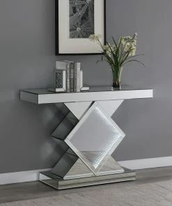 Coupon ❤️ Coaster Silver Console Table With LED Lighting 👏