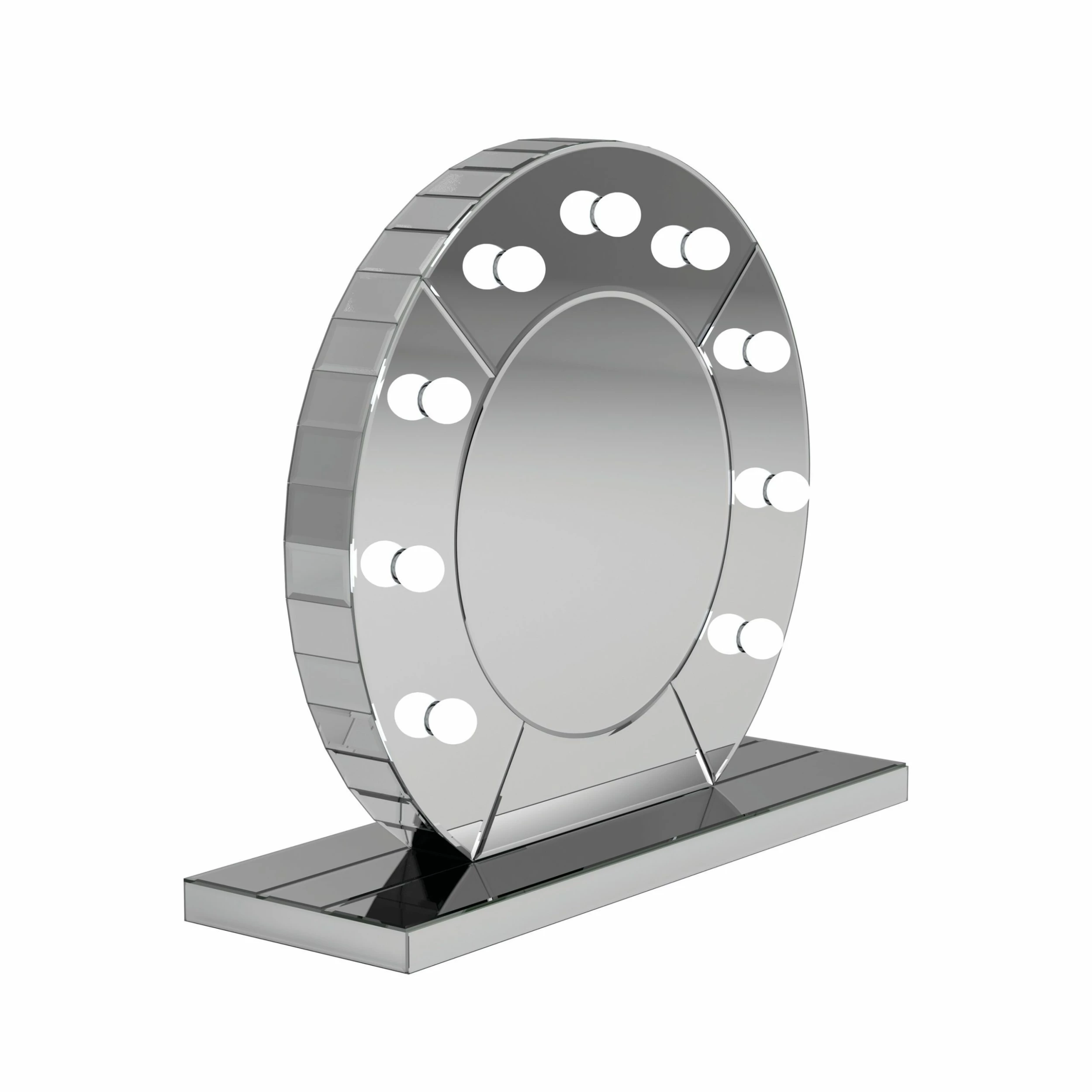Hot Sale ⌛ Coaster Silver And Black LED Table Mirror ✔️ 2 Hot Sale ⌛ Coaster Silver And Black LED Table Mirror ✔️ - Image 2