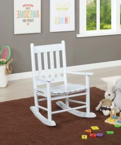 Best Pirce ❤️ Coaster Slat Back Wooden Youth Rocking Chair Black 💯