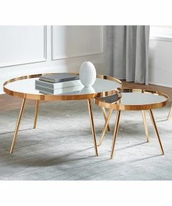 Buy โ Coaster Sophia Gold 2-piece Mirror Top Nesting Coffee Table โจ