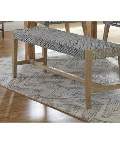 Flash Sale 🎉 Coaster Sorrel Rectangular Cross Woven Bench Navy 😉