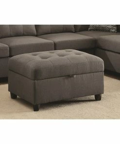 Wholesale 😉 Coaster Stonenesse Contemporary Grey Storage Ottoman ✔️