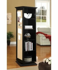 Best Sale ✨ Coaster Swivel Storage Cabinet With Cork Board And Mirror ⭐