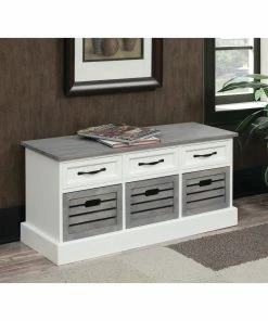 Hot Sale ๐ Coaster Traditional White And Grey Cabinet - 39.25" X 13.75" X 17.75" ๐ฅฐ