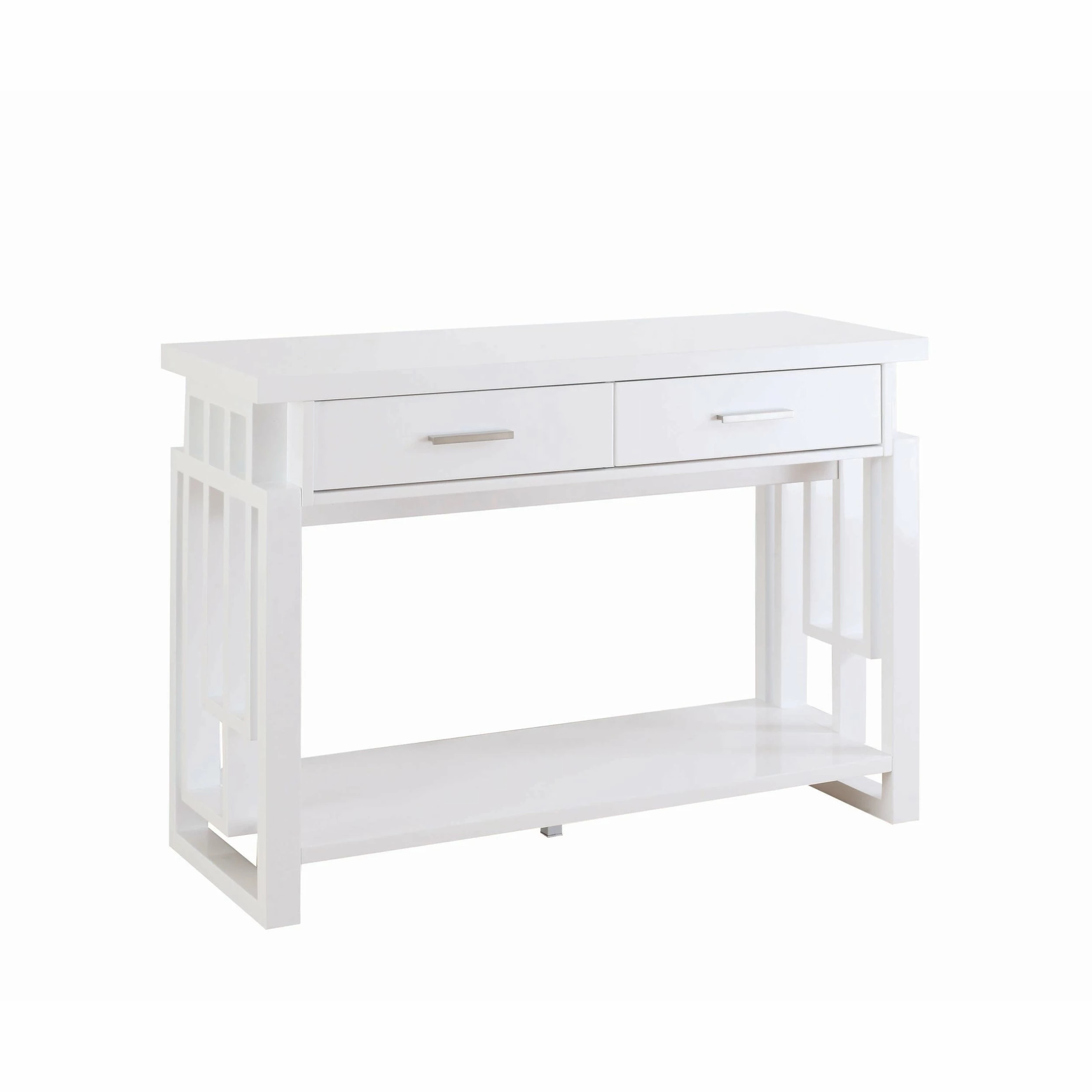 Cheap ๐ Coaster Transitional Glossy White Sofa Table - 42" X 15.50" X 30" โจ - Image 2