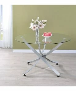 Top 10 👏 Coaster Walsh Contemporary Chrome Dining Table - 29.50" X 46" ⌛