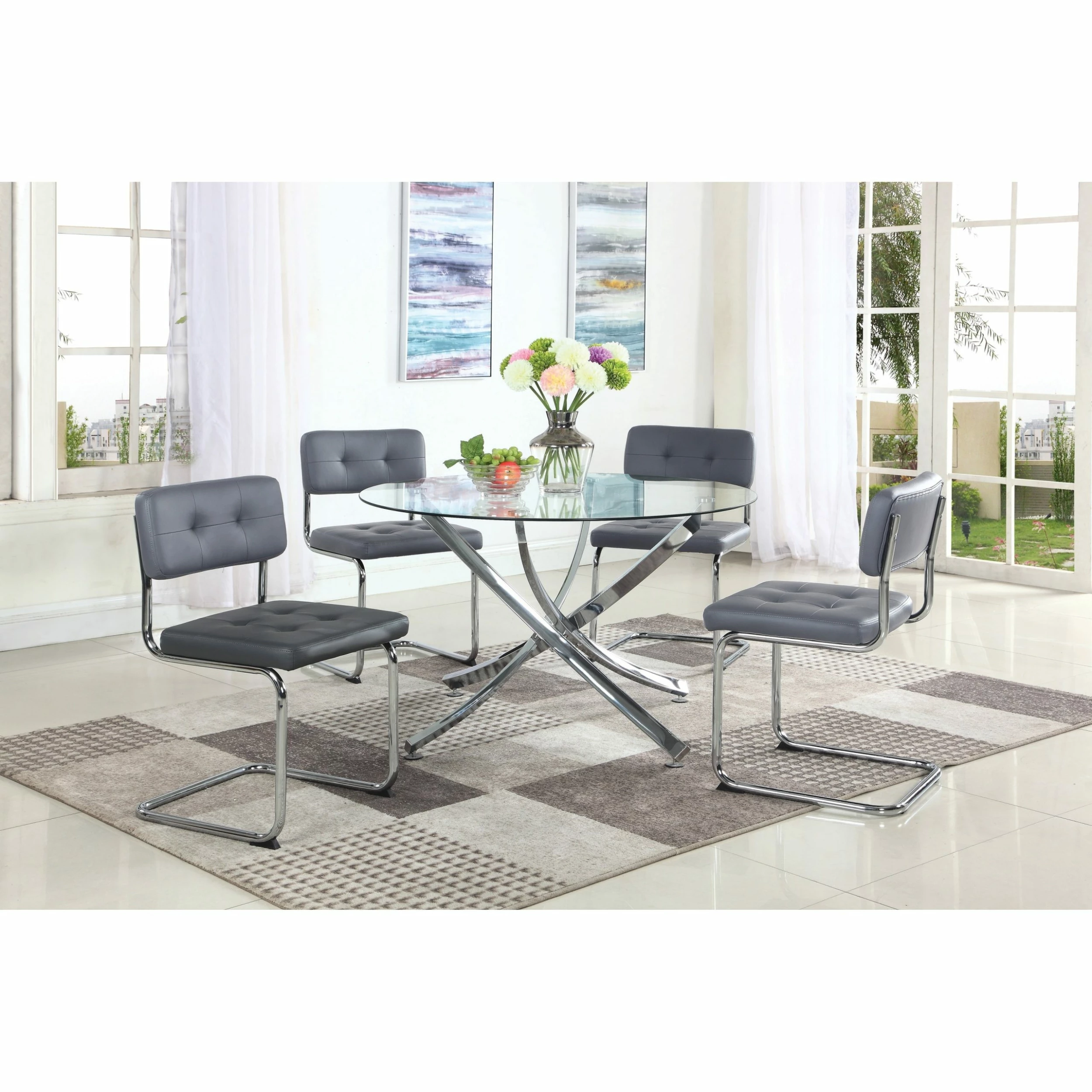 Top 10 ๐ Coaster Walsh Contemporary Chrome Dining Table - 29.50" X 46" โ - Image 2