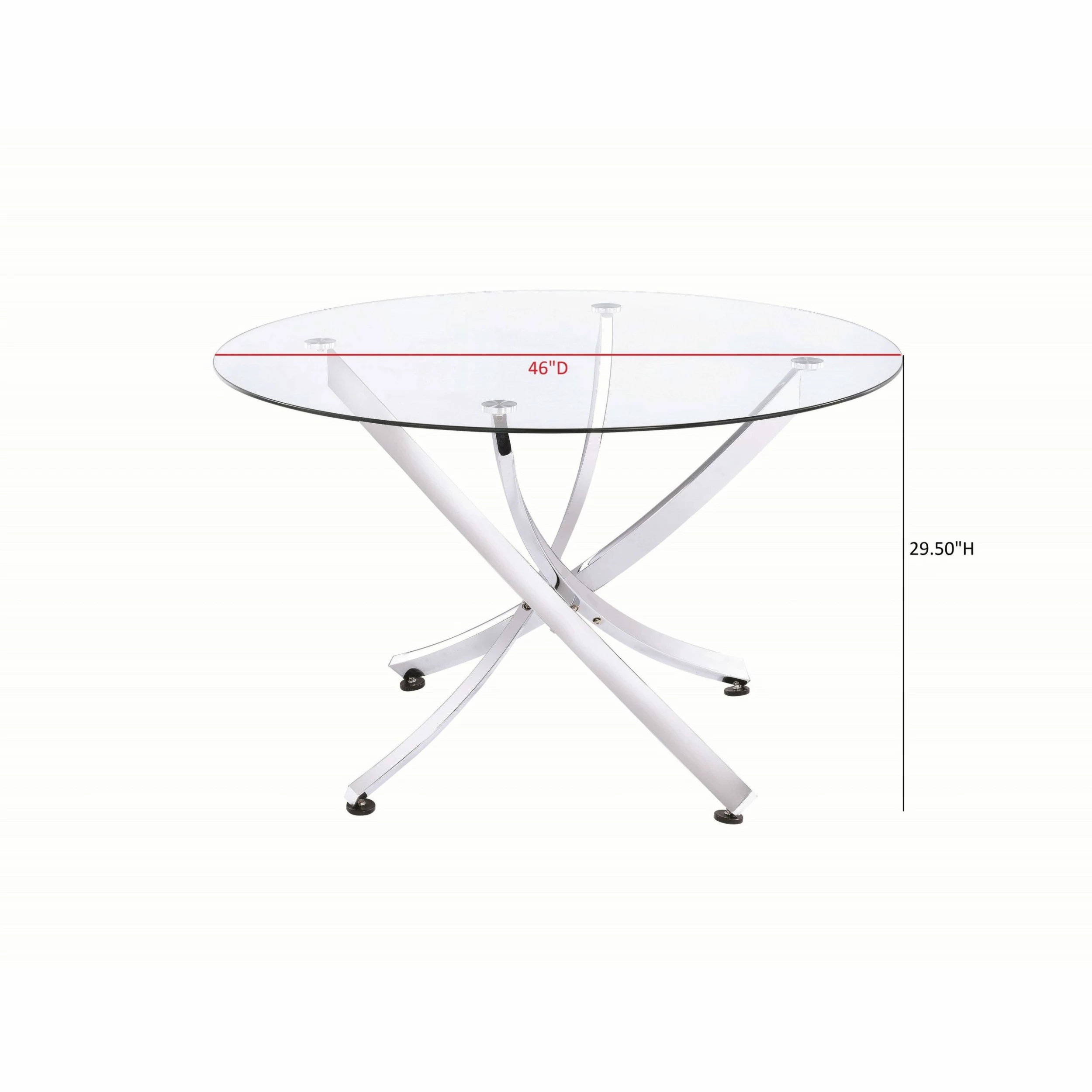 Top 10 ๐ Coaster Walsh Contemporary Chrome Dining Table - 29.50" X 46" โ - Image 5