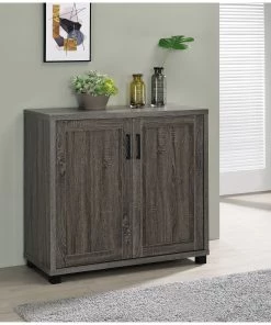Deals 👍 Coaster Weathered Grey Wooden 2-door Accent Cabinet 👍