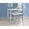Flash Sale 😀 Coaster White High Gloss And Chrome 5-piece Bar Set ✨