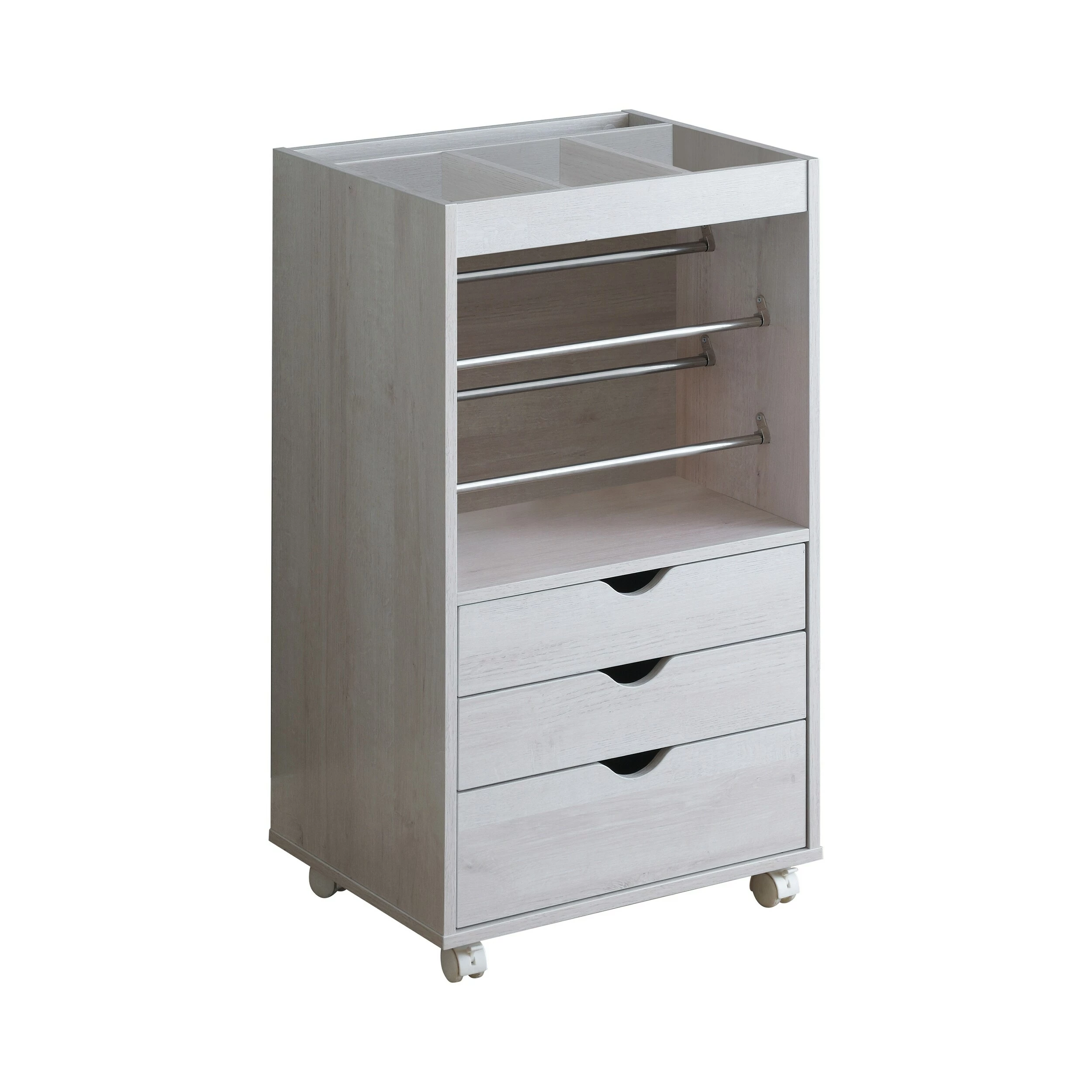 Budget ๐ฅ Coaster White Oak 3-drawer Storage Cabinet With Caters โค๏ธ - Image 2