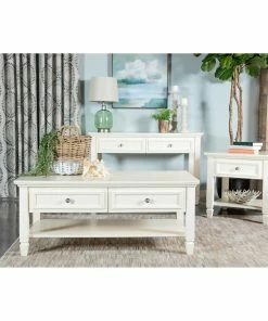 Wholesale 😀 Coaster White Rectangular 2-drawer Sofa Table ✨