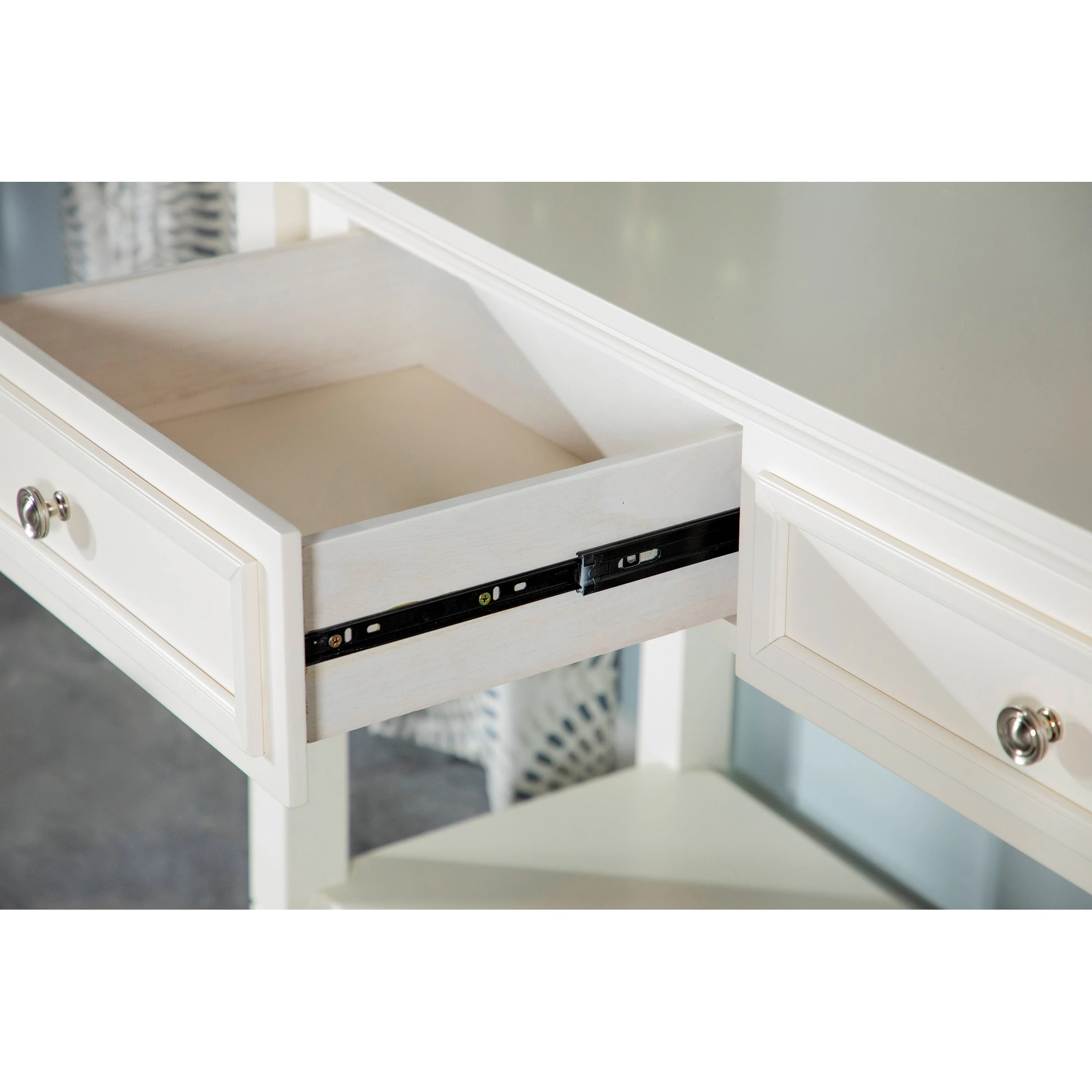 Discount 💯 Coaster White Square 1-drawer End Table With Lower Shelf ⭐ - Image 2